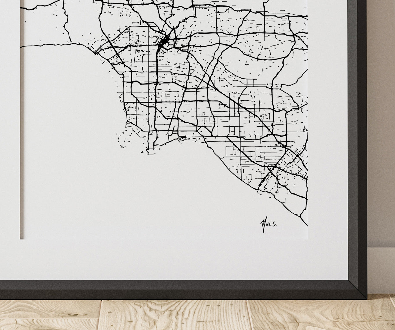 Los Angeles - California Print in Modern Collection 18x24