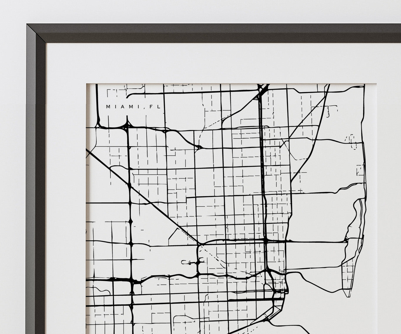 Miami - Florida Print in Modern Collection 18x24