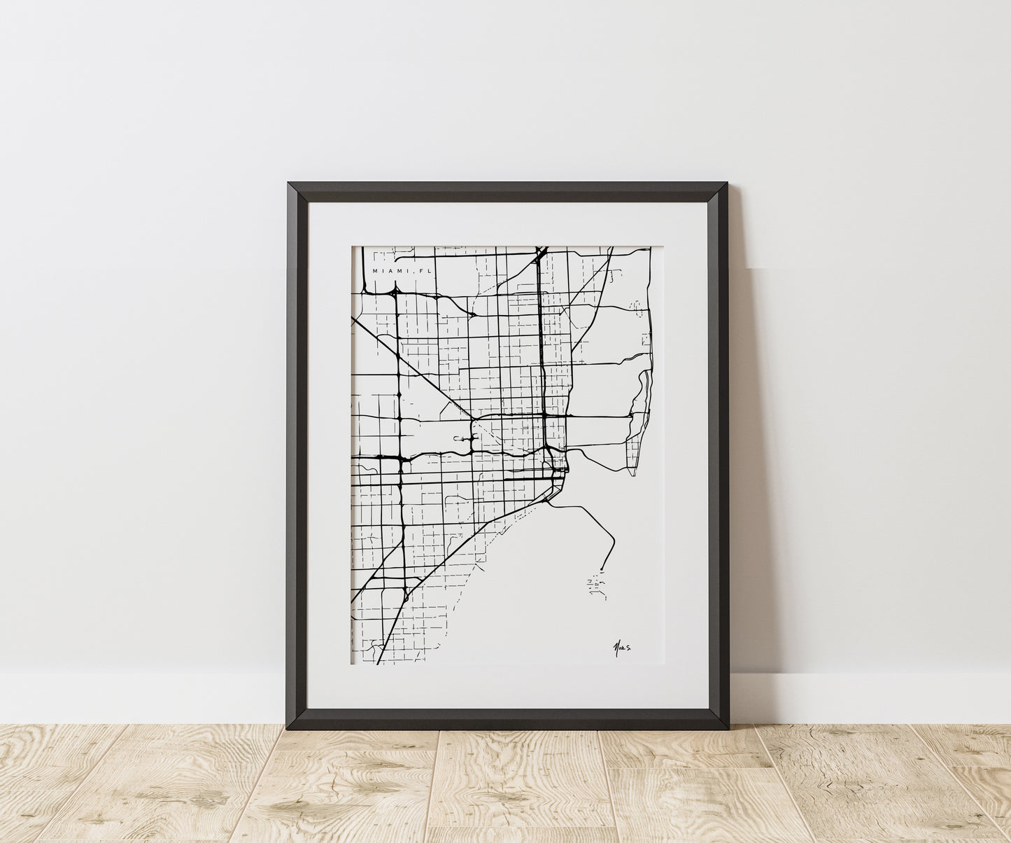 Miami - Florida Print in Modern Collection 18x24