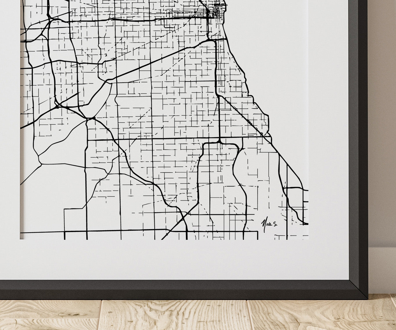 Chicago - Illinois Print in Modern Collection 18x24