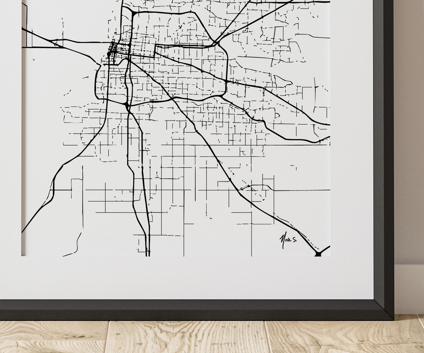 Memphis - Tennessee Print in Modern Collection 18x24