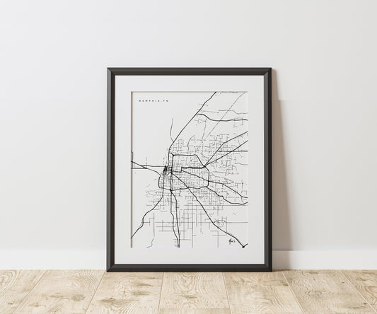 Memphis - Tennessee Print in Modern Collection 18x24